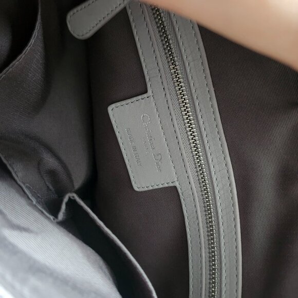 Christian Dior Grey Cannage Lambskin Leather Granville Bag - Picture 3 of 6